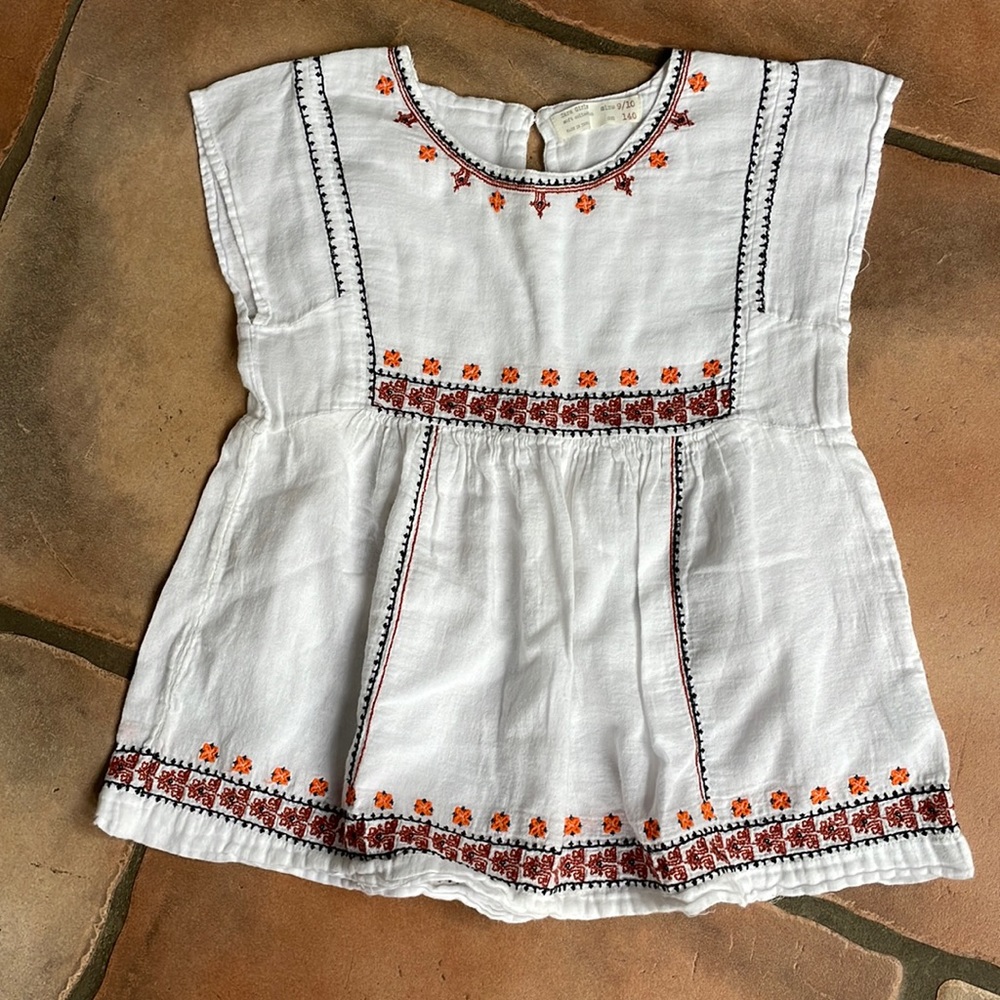 Zara Girls Embroidered Tunic